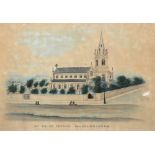 19TH CENTURY ENGLISH SCHOOL; watercolour "St Paul's Church, Macclesfield", unsigned, 60 x 70cm,
