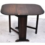 A small 20th century oak Sutherland table, width when extended 87cm.