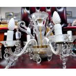 A pair of matching crystal chandeliers (2).