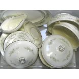 A Wedgwood Westbury pattern dinner service comprising dinner plates, bowls,