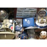 A quantity of modern RAF collectibles to include an interesting wall clock modelled as an aircraft