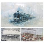 DAVID SHEPERD; a print "The East Somerset Railway, SR Schools Class 4-4-0 Stowe" signed lower right,