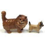 A Beswick cat and a Beswick Scottie dog (2).