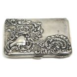 An early 20th century Art Nouveau hallmarked sliver aide memoire,