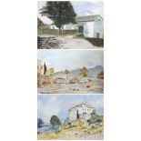 WAL RIXON; two contemporary watercolours of Majorcan scenes,