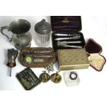 A collectors Lot comprising a Russells Ltd skeleton fob watch in original box,