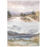 UNATTRIBUTED; a pair of late 19th early 20th century watercolours depicting landscape scenes,