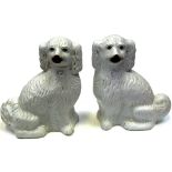 A pair of Staffordshire dogs, height 32cm.