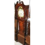 A 19th century oak, mahogany and inlaid long case clock, Haderer Willman of Wolverhampton,