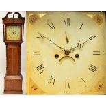 A 19th century oak longcase clock,