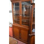 A Victorian oak bookcase,