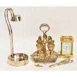 An English brass carriage clock,