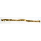 A 9ct gold identity bracelet, uninscribed, approx 39.7g.