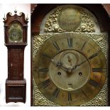A 19th century oak longcase clock,