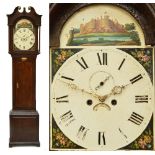 An early 19th century oak longcase clock,