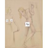 DAVID WILDE (1913-1974); three erotic S&M drawings. CONDITION REPORT: Uncensored images available on