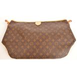 LOUIS VUITTON; a monogrammed handbag, with integral heart shaped purse on chain link. CONDITION
