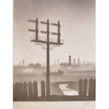 After TREVOR GRIMSHAW; a signed limited edition black and white print, "Signal", no.