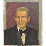 ARTHUR DELANEY (1927-1987); oil on board, portrait of Bing Crosby, unsigned, approx 42 x 36cm,