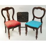 A Victorian mahogany balloon backed dining chair,