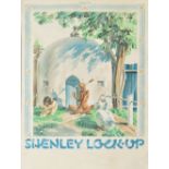 FREDERICK CHARLES HERRICK; a poster lithograph in colours "Shenley Lock-Up", published c.