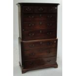 A George III mahogany chest on chest,