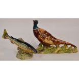 Two Beswick figures; pheasant, no.1226B and golden trout, no.1246 (2).