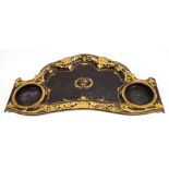 JENNENS & BETTRIDGE; a Victorian papier-mâché gilt heightened tray,