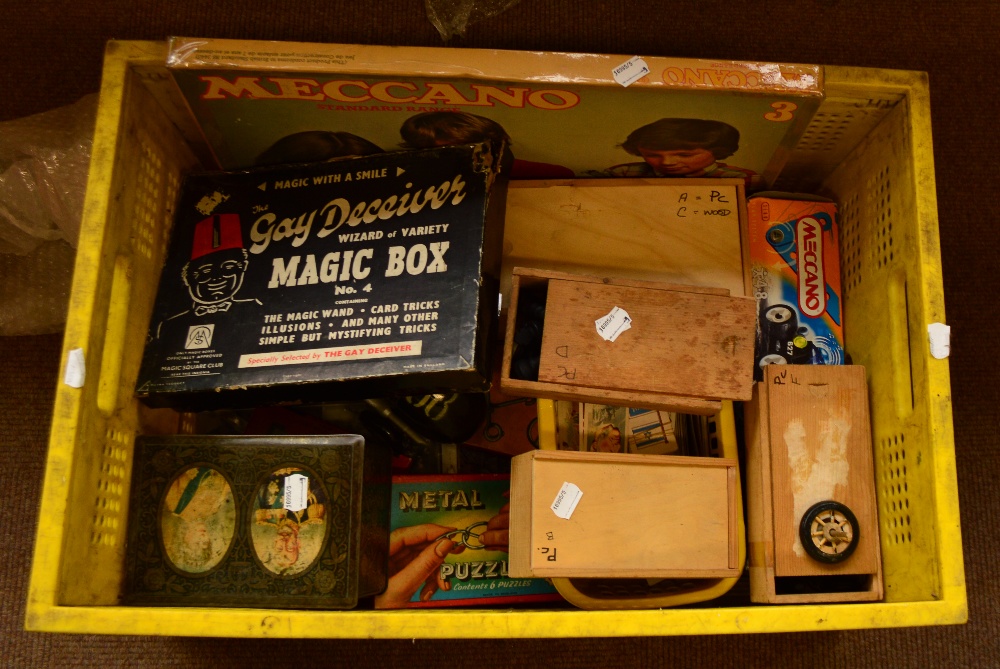 A small quantity of toys including a Gay Deceiver Wizard of Variety Magic Box No.