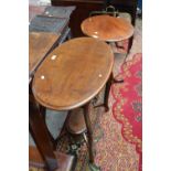 A late 19th century tripod occasional table with circular top,