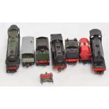 Three vintage OO gauge Hornby and Triang locomotives and four tenders (7).