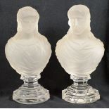 WITHDRAWN

A pair of Baccarat frosted glass busts of the Virgin Mary and Christ,