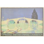 BEARD; a large poster lithograph in colours, 1923 "British Empire Exhibition", published by Waterlow