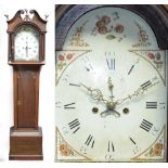 An early 19th century oak longcase clock,