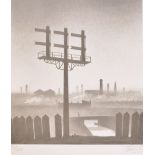 After TREVOR GRIMSHAW; a signed limited edition black and white print, "Signal", no.