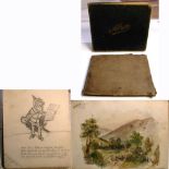 Two albums containing WWI period sketches, paintings and poems.