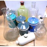 Five ceramic chemist display jars,