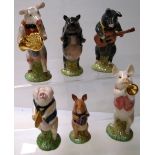 Six Beswick Pig Band figurines; Christopher, Richard, Andrew, Matthew, John and James (6).