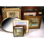 Approximately twenty Victorian and later framed and glazed prints,