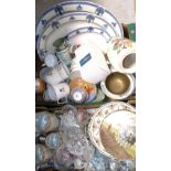 A quantity of ceramics to include Royal Doulton collectors plates, a childs miniature tea set,