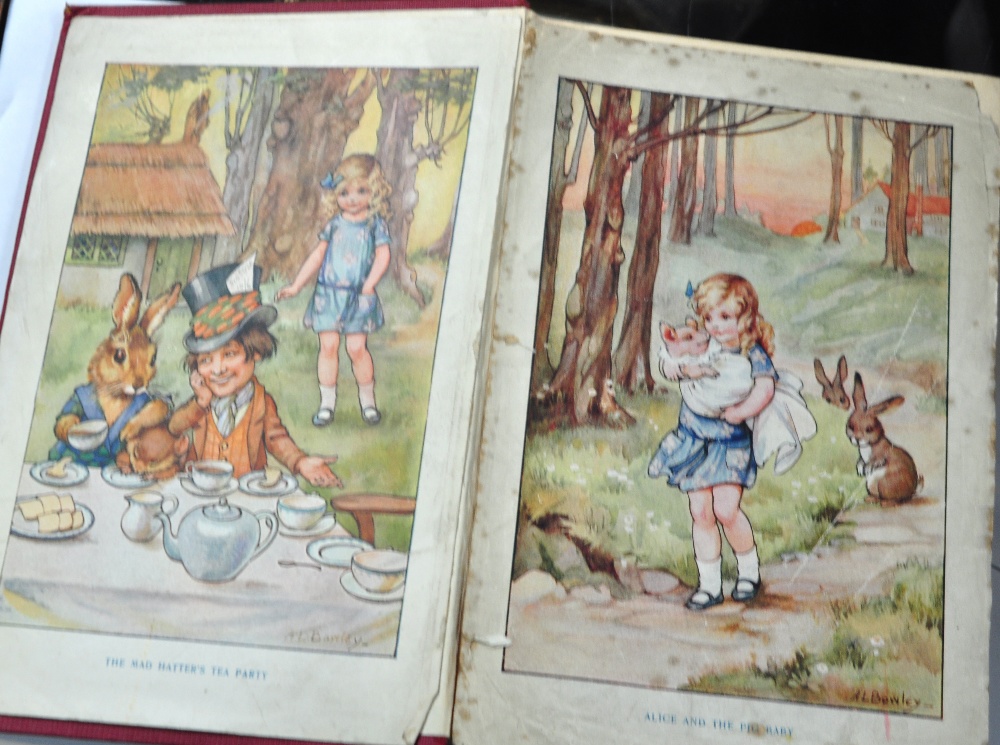 Lewis Carroll; Alice in Wonderland with illustrations and full page colour plates by A.L. - Image 2 of 2