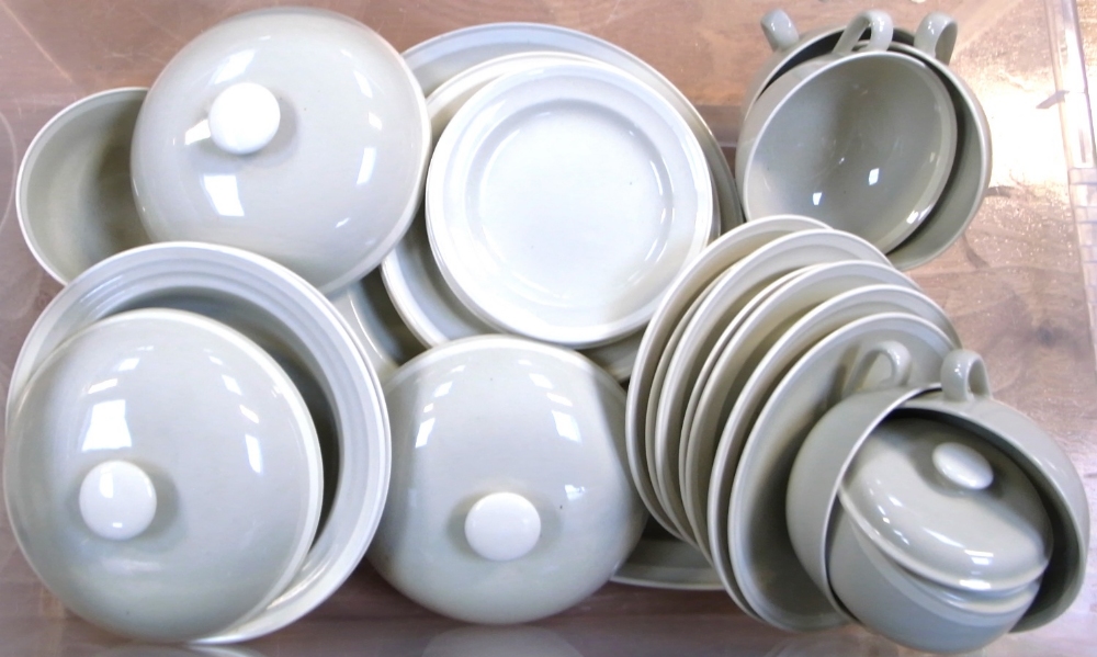 A quantity of Dorrit (Denmark) beige dinnerware to include dinner plates, soup bowls etc.