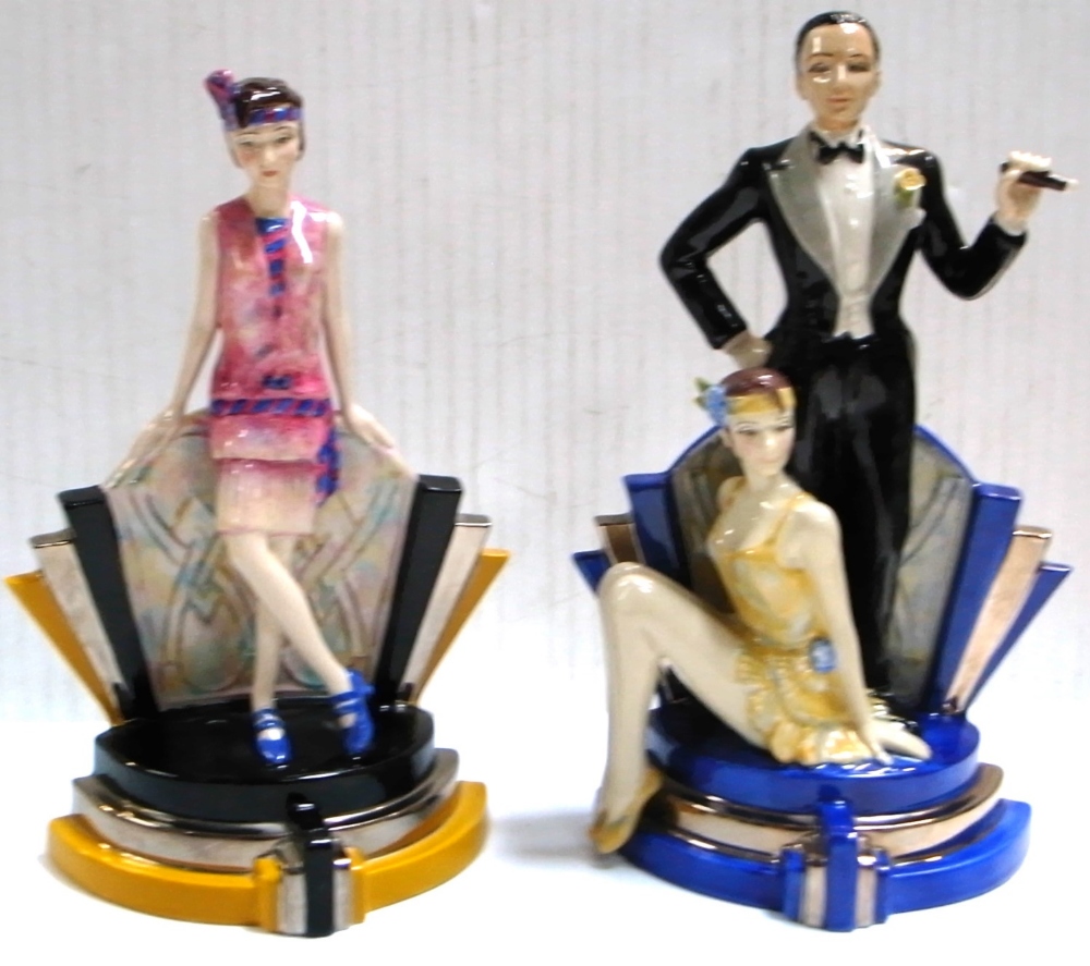 Two Kevin Francis Art Deco style figurines;