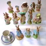 Twelve large Royal Albert and Beswick Beatrix Potter figurines; Foxy Whiskered Gentleman, Jeremy