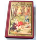 Lewis Carroll; Alice in Wonderland with illustrations and full page colour plates by A.L.