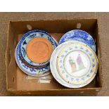 A group of 19th century and later English ceramic plates to include a Royal Worcester