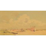 ALFRED WILLIAM RICH (1856-1921); watercolour "The Harbour", signed, titled on "City of Bradford -