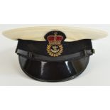An English naval officer's cap bearing inscription "Jack Frost" to the inside, size 7 1/8.