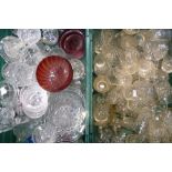 A quantity of glassware to include cut glass and crystal, mainly drinking glasses.