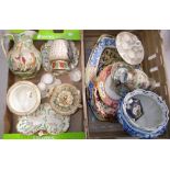A quantity of largely 19th century decorative ceramics to include Coalport, Davenport,